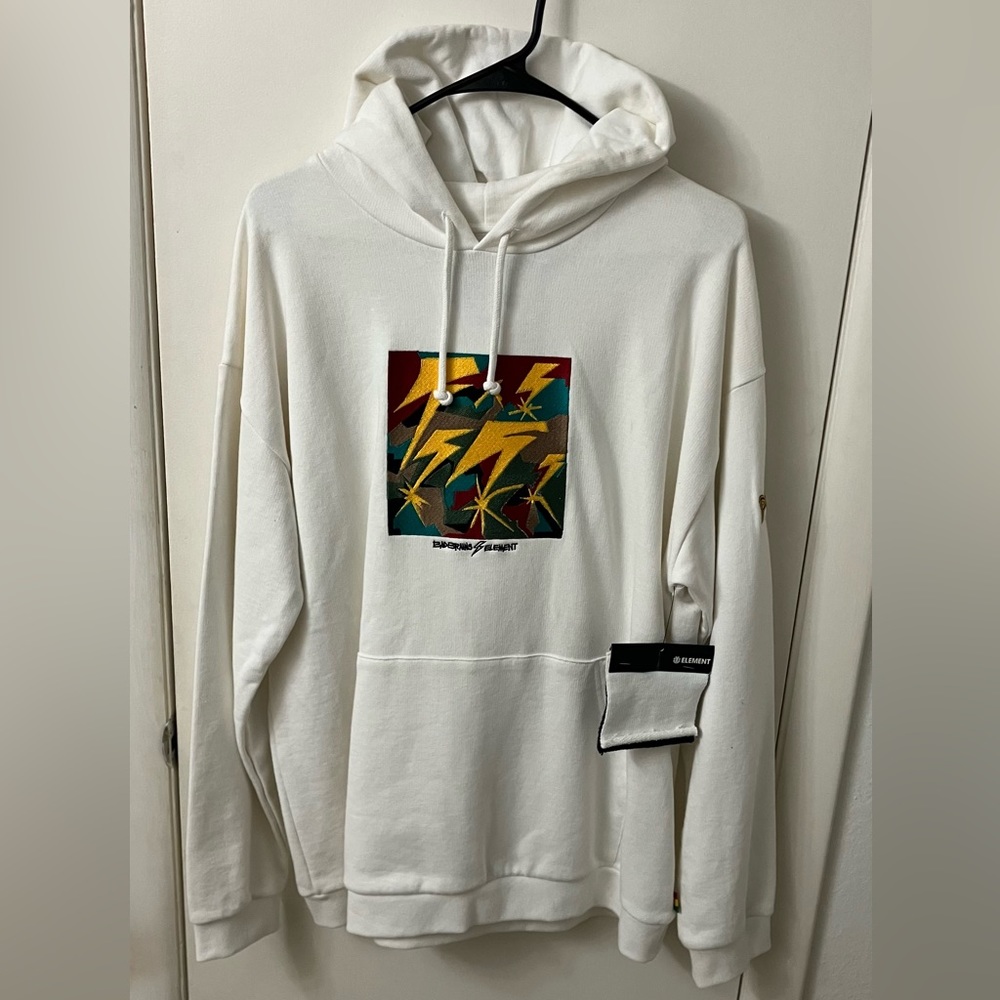 BAD BRAINS x ELEMENT Sweatshirt Hoodie NEW NWT RARE Mens Medium M White